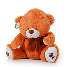 Рыжик - мишка с шарфиком (60см)